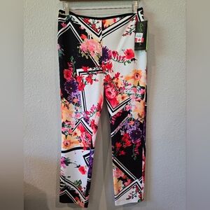 NWT Cartise Black/Red Multi floral pants